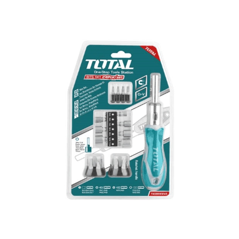 Total 24 Pieces Ratchet Screwdriver Set – TACSD30246