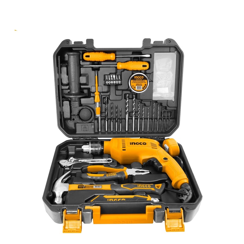 Ingco 111 Pieces Tools Set with 550W Hammer Impact Drill – HKTHP11111