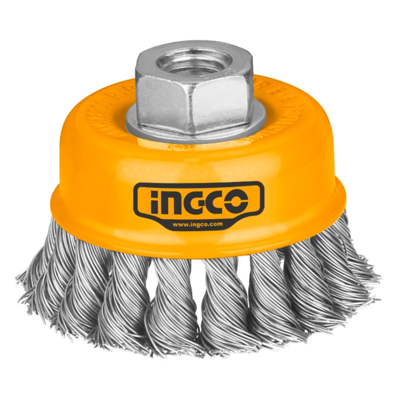 Ingco Cup Brush Twisted Wire with Nut 3 & 4 – WB20751 & WB21001