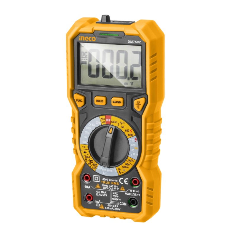 Ingco Digital Electric Multimeter 1000 Volts – DM7502