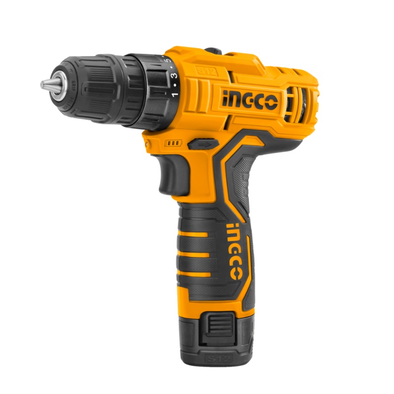 Ingco Lithium-Ion Cordless Drill with Two 12V Batteries – CDLI12325