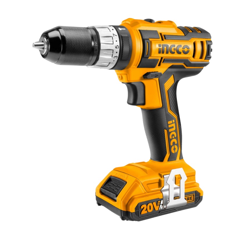 Ingco Lithium-Ion Cordless Hammer Impact Drill with Two 20V Batteries – CIDLI20025
