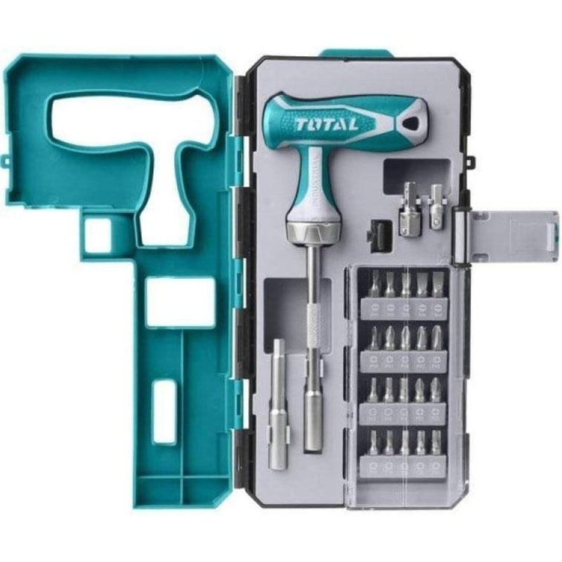 Total 25 Piece T Handle Wrench Screwdriver Set – TACSD30256
