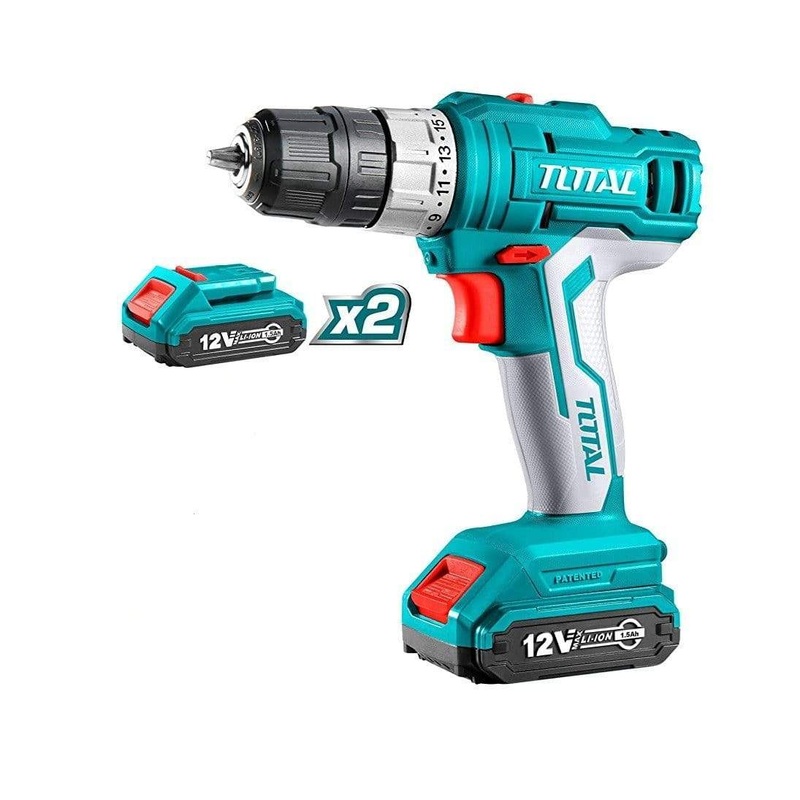 Total Lithium-Ion Cordless Drill 12V with Two Batteries – TDLI122