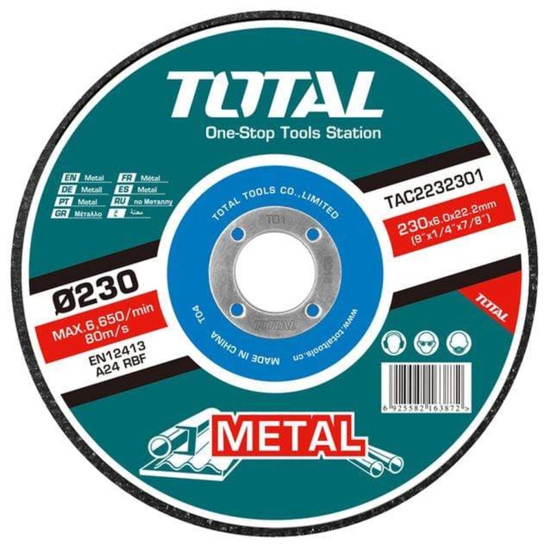 Total Metal Grinding Disc  – 230 X 6mm – TAC2232301