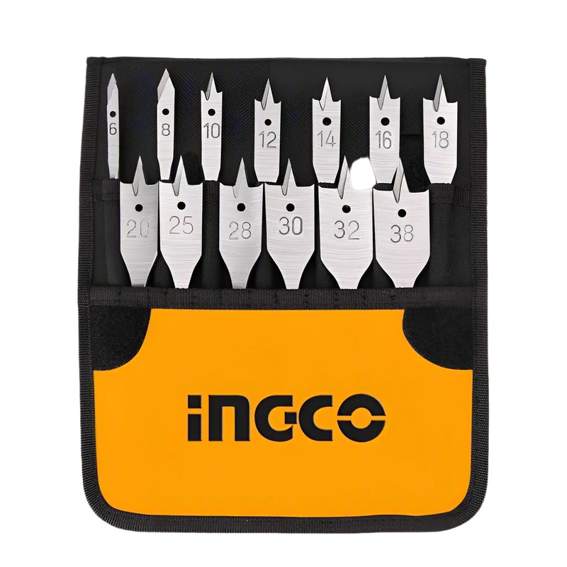 Ingco 13-Piece Flat Wood Drill Bits Set (638mm) – AKD41301