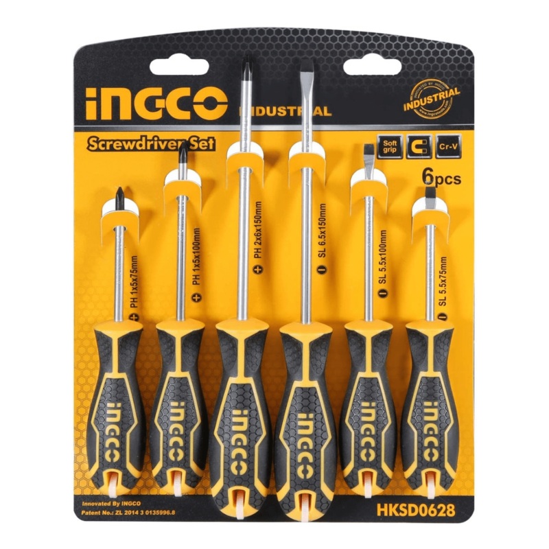 Ingco 6 Pieces Screwdriver Set – HKSD0628
