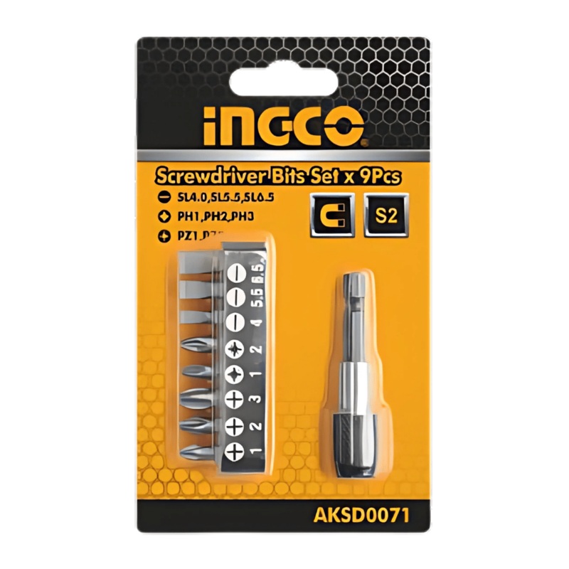 Ingco 9-Pieces Screwdriver Bit Set – AKSD0071