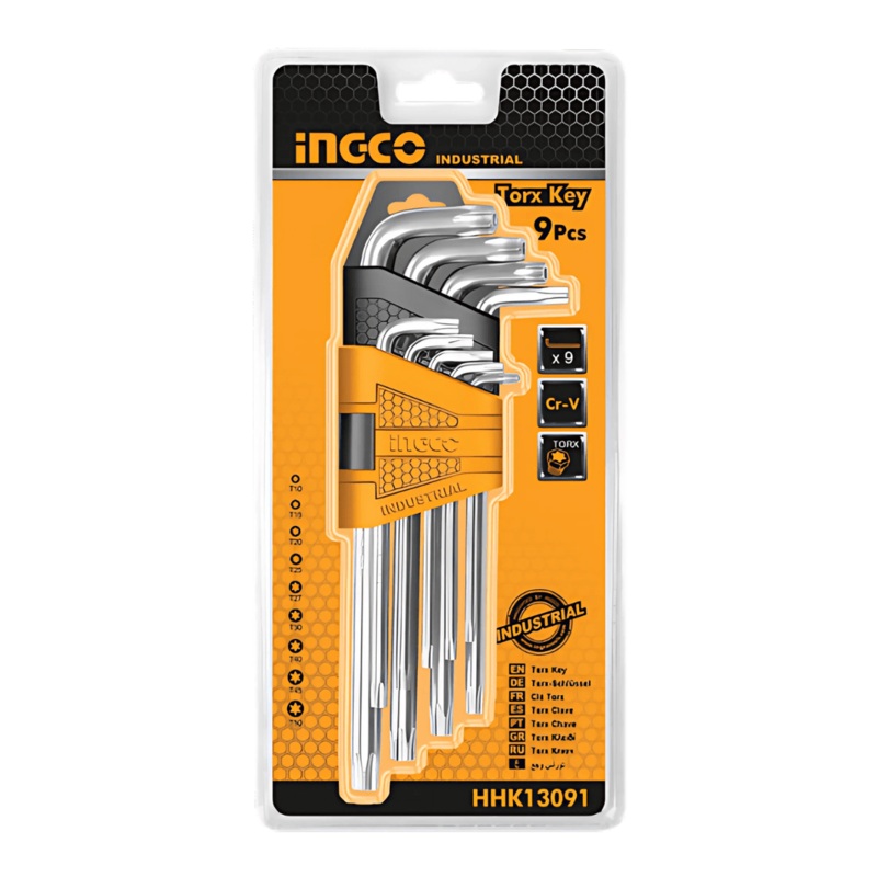 Ingco 9 Pieces Torx Key Set – HHK13091