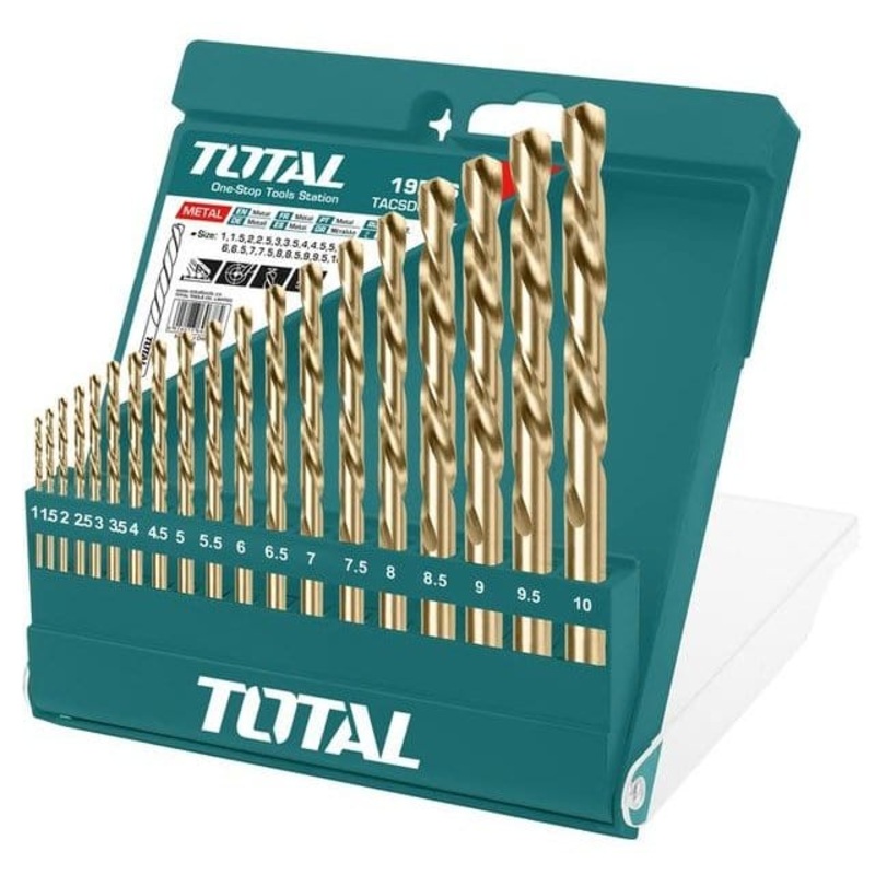 Total 19 Pieces HSS Drill Bit Set – TACSD0195