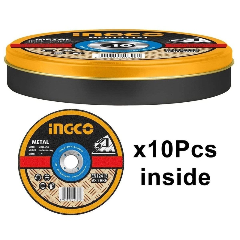 Ingco 115mm Abrasive Metal Cutting Discs (10 Pieces)  MCD121155