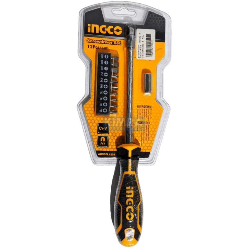 Ingco 12-Piece Flexible Shaft Screwdriver Set  AKSDFL1208