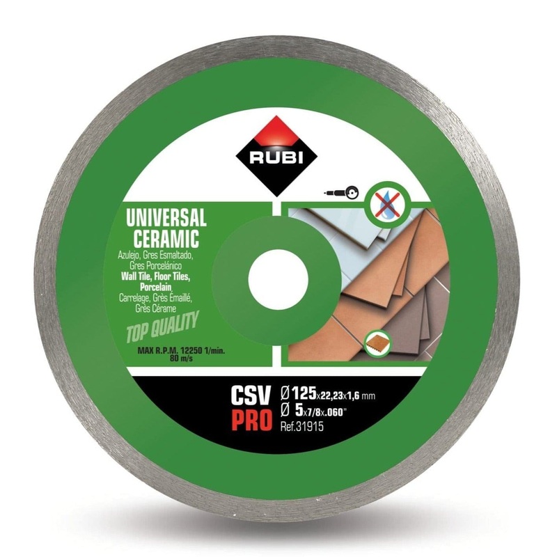Rubi Ceramic Tile Diamond Blade – CSV-125 PRO