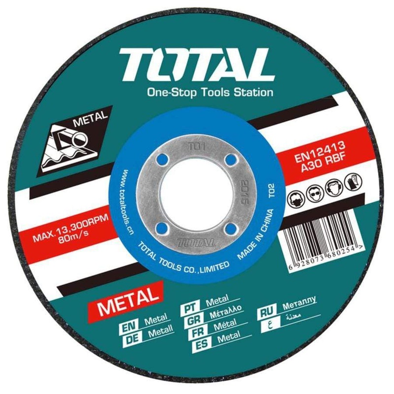 Total Abrasive Metal Cutting Disc, Flat centre 7 & 9 – TAC2211802 & TAC2212302