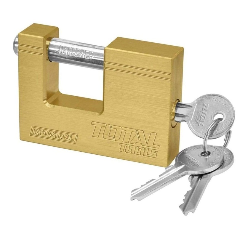 Total Heavy Duty Brass Block Padlock