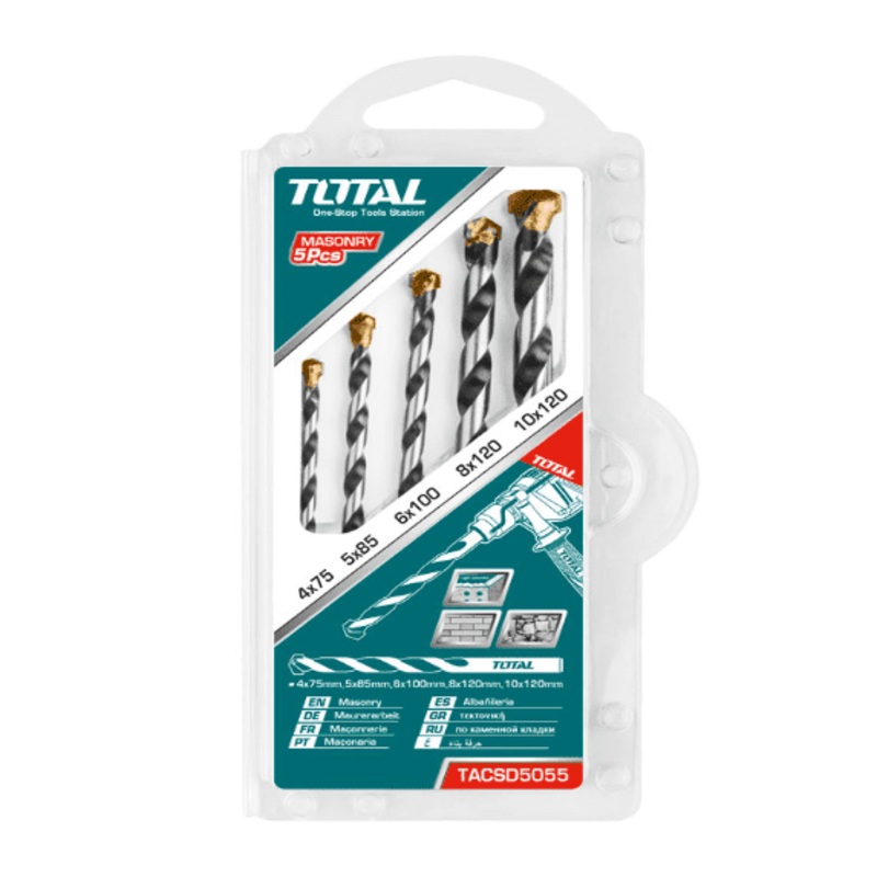 Total Masonry 5 Pieces Drill Bit Set- TACSD5055