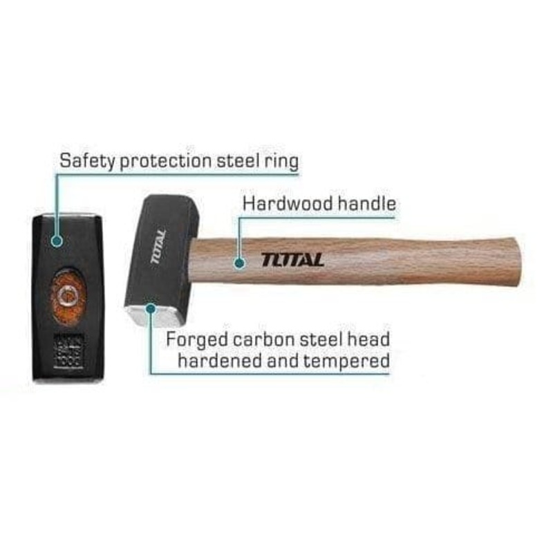 Total Stoning Hammer with Hardwood Handle