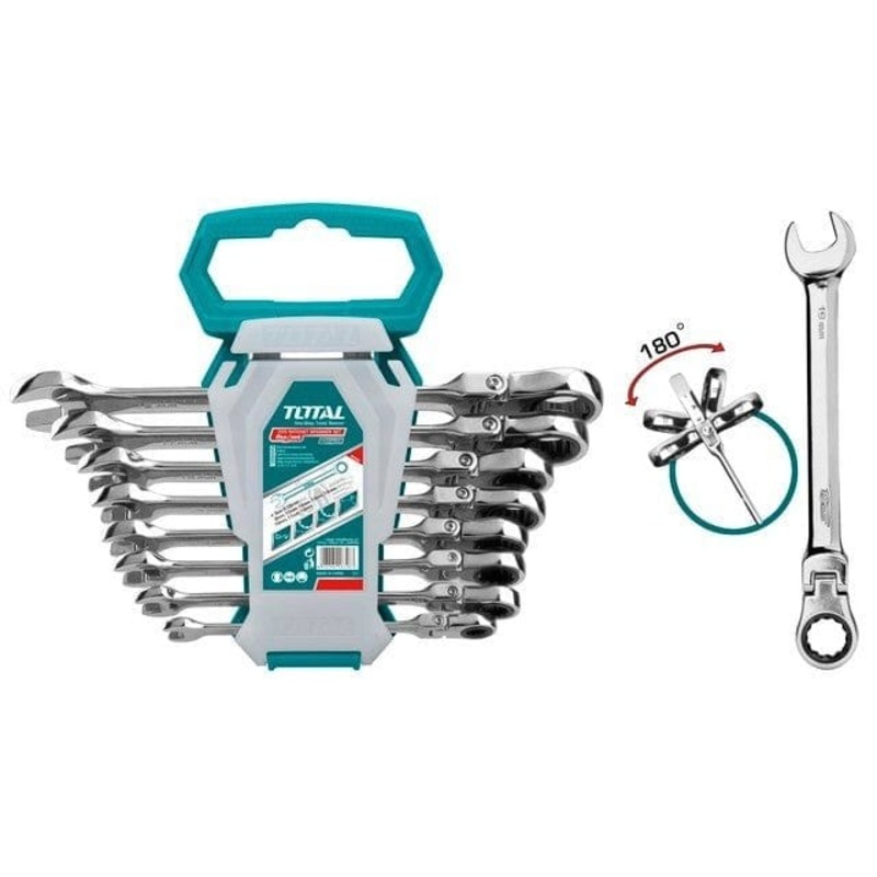 Total 8 Pieces Flexible Rachet Spanner Set  – THT102RK586