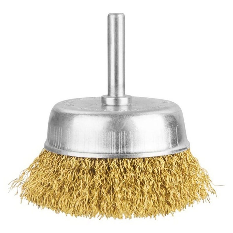 Total Crimped Cup Wire Brush With Shank – 50mm & 75mm