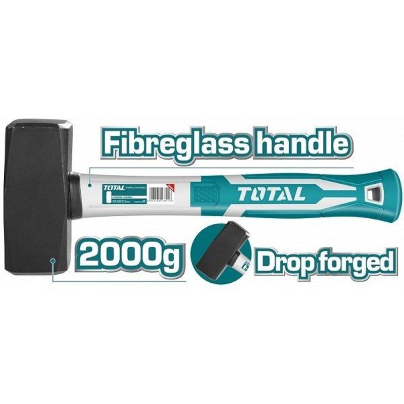 Total Stoning Hammer with Fibreglass Handle – 1000g & 2000g