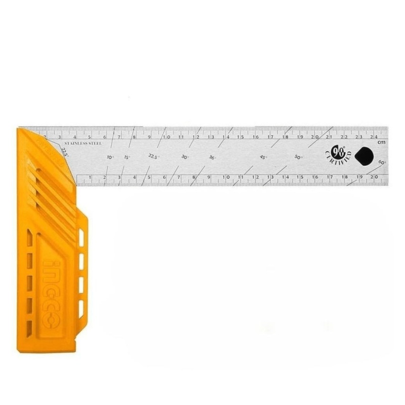Ingco 300mm (12) Stainless Steel Angle Square with Marking Point  HAS123002