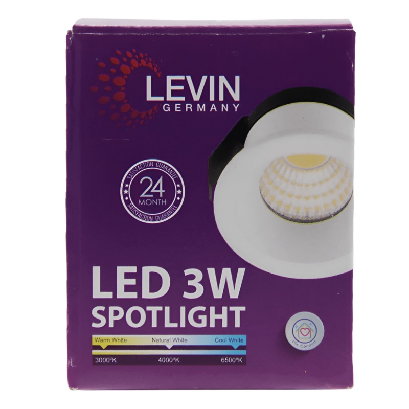 Levin LED 30mm 3000K Mini Spot Warm White Light – 3W