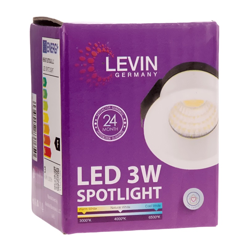 Levin LED 30mm 4000K Mini Spot Warm White Light – 3W