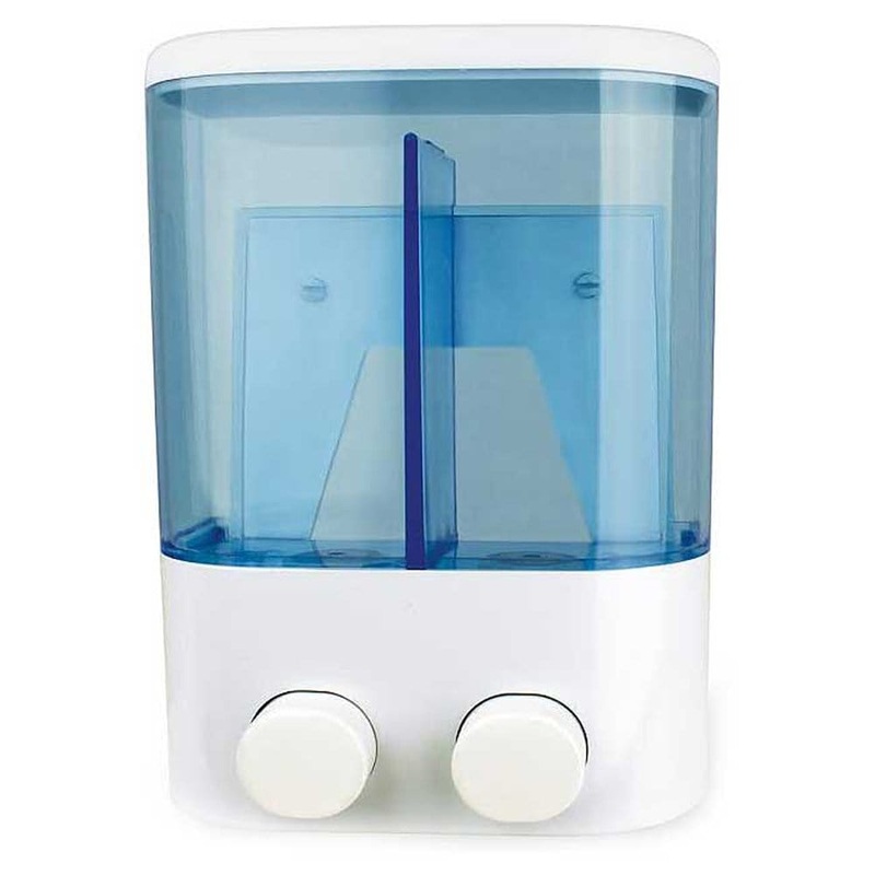 Manual 2in1 Dual Wall Mounted Manual Hand Sanitizer & Liquid Soap Dispenser 700ml