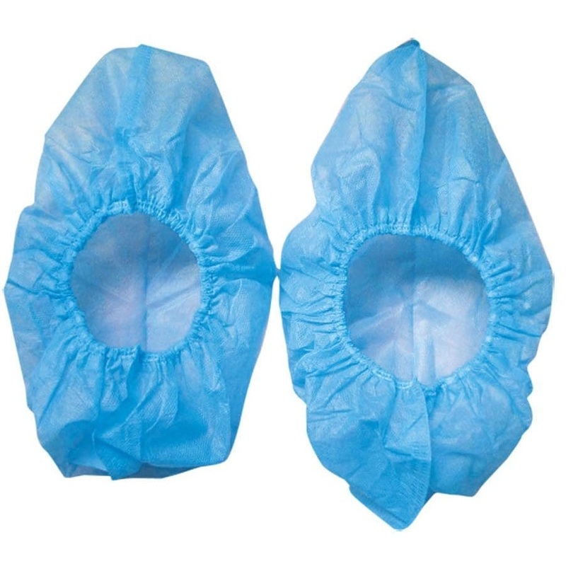 Non-Woven 100-pieces Blue Disposable Shoe Cover
