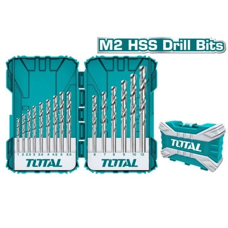 Total 15 Pieces HSS M2 Drill Bit Set – TACSDL51502