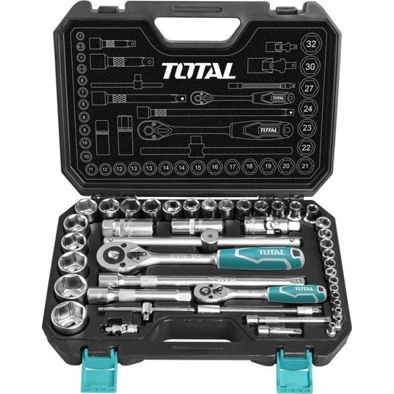 Total 44 Pcs 1/4&1/2 Socket Set – THT421441