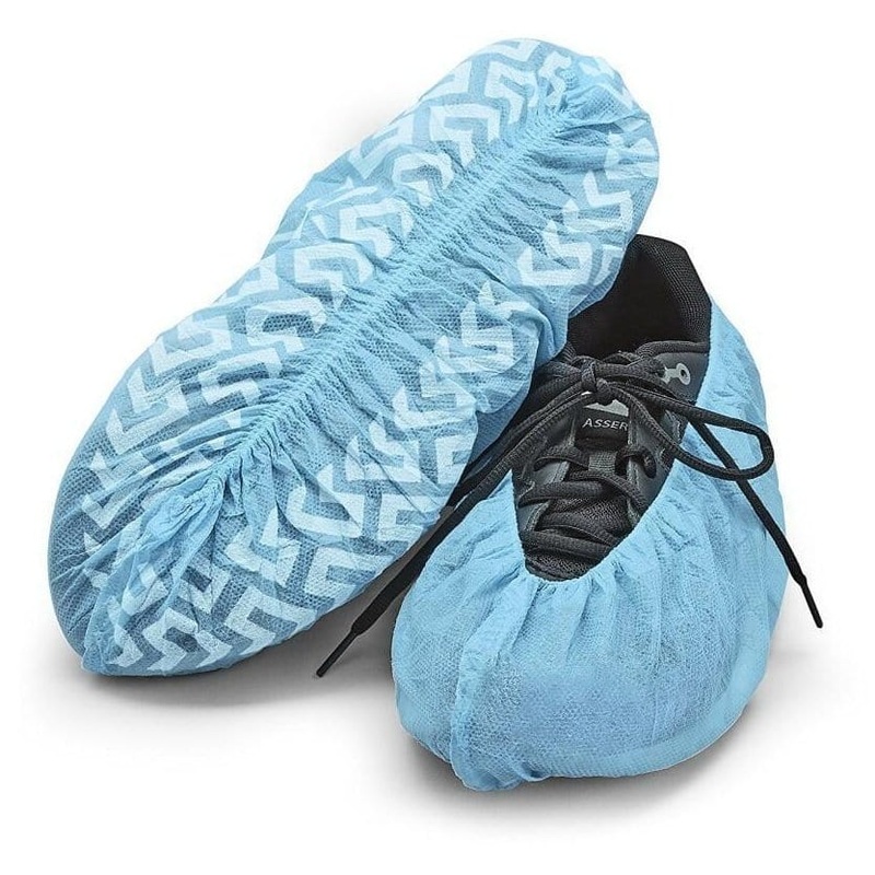 Waterproof Non-woven 100-pieces Blue Disposable Shoe Cover