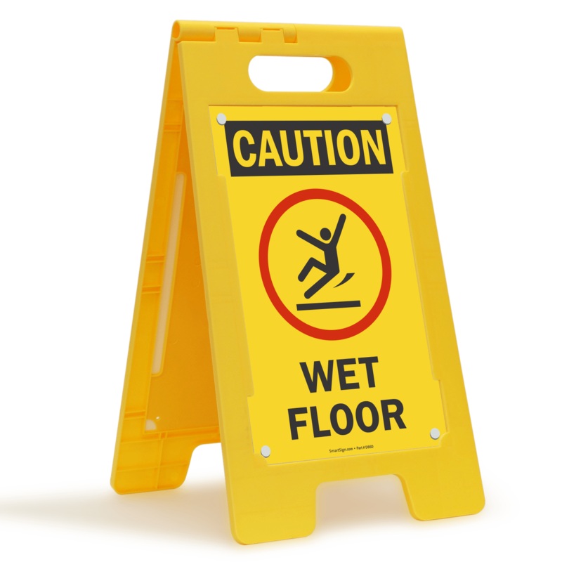 Wet Floor Caution 2-Sided Safety Sign