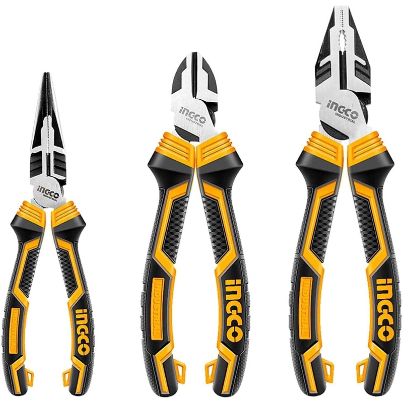 Ingco 3-Piece High Leverage Plier Set with TPR Grip  HKHLPS2831