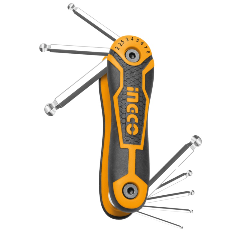 Ingco 8 Pieces Ball Point Pocket Hex Keys – HHK14082