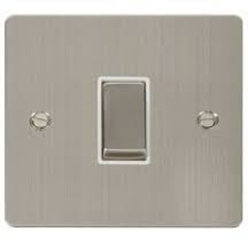 Click Define Stainless Steel 10A 1 Gang Intermediate Switch