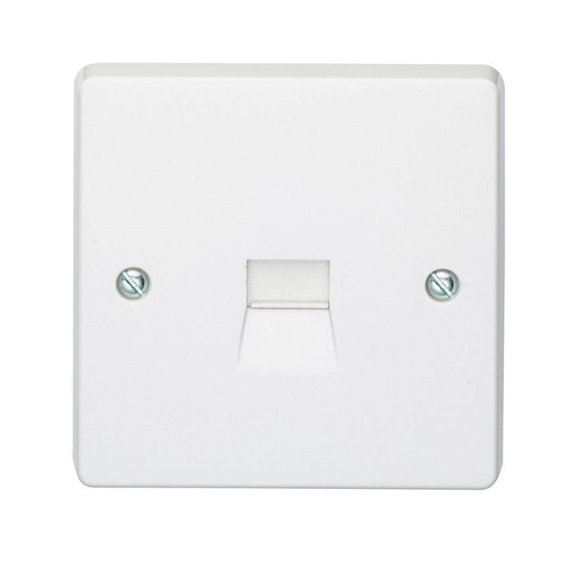 Crabtree Telephone Socket 1 Gang White