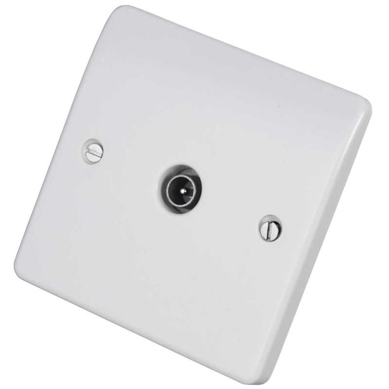MK Electric 1-Gang TV Coaxial Socket