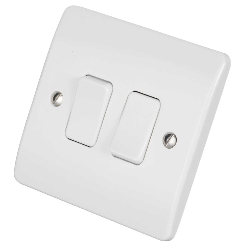 MK Electric 10A 2-Gang 2-Way Light Switch