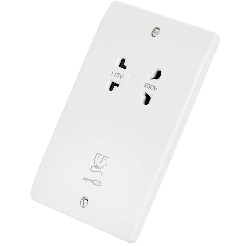 MK Electric Dual Voltage Shaver Socket with Light
