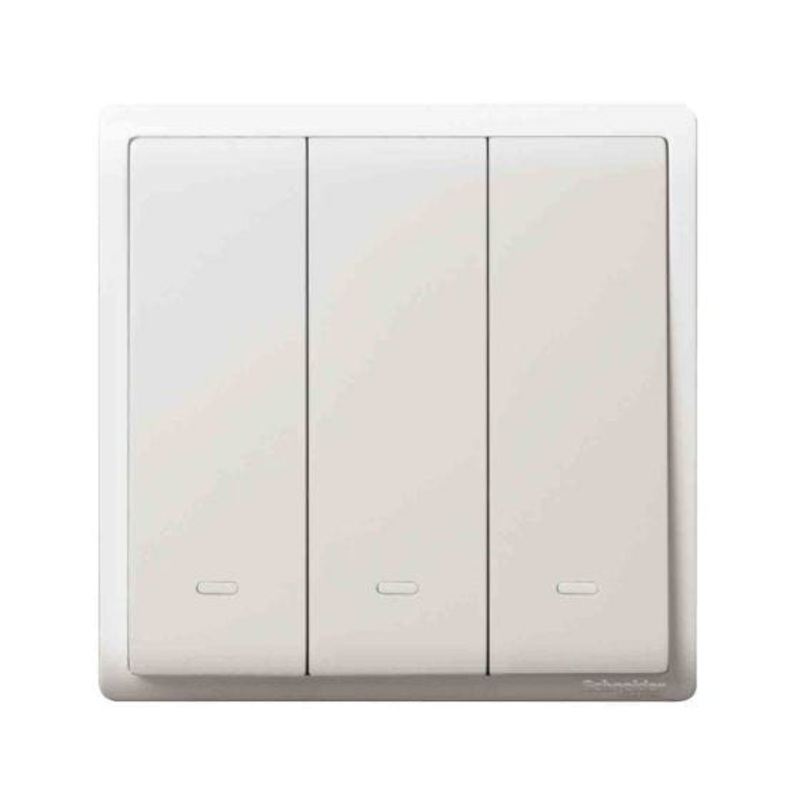 Schneider Pieno 16A 3-Gang 2-Way Switch