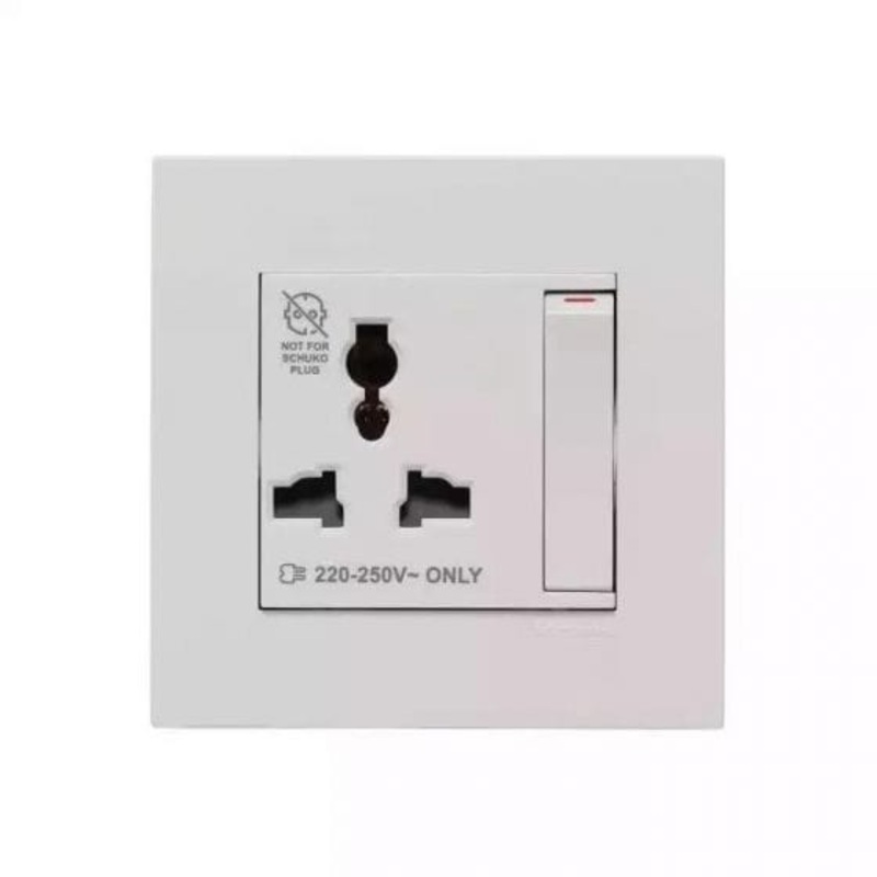 Schneider Vivace 13A 1-Gang Switched Universal Multi Socket