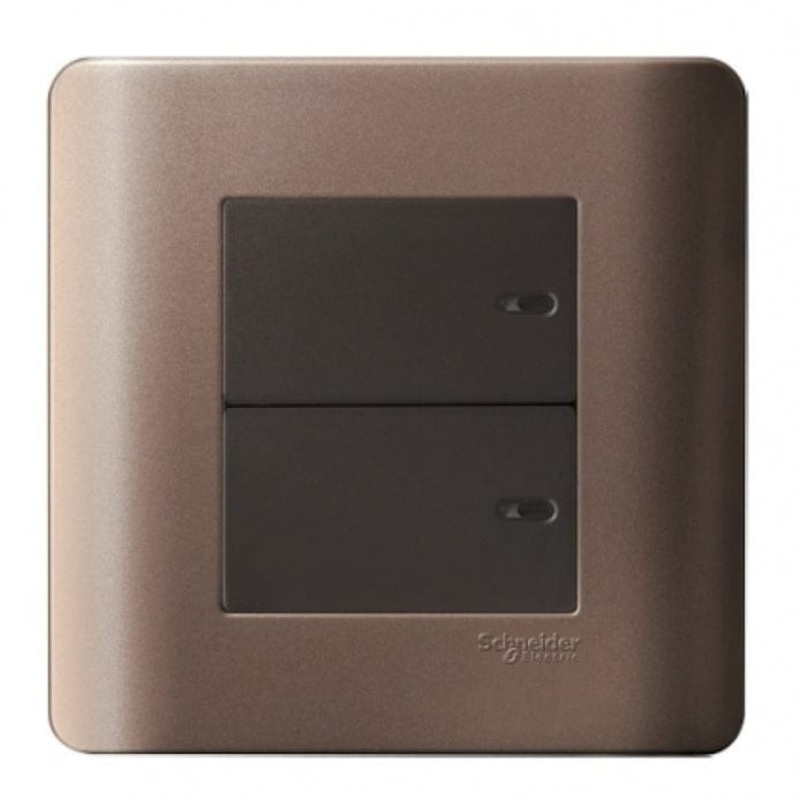 Schneider Zencelo 10A 2-Gang 2-Way Switch
