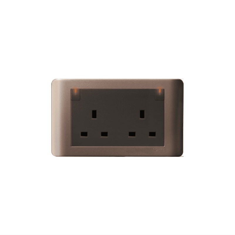 Schneider Zencelo 13A Double Socket