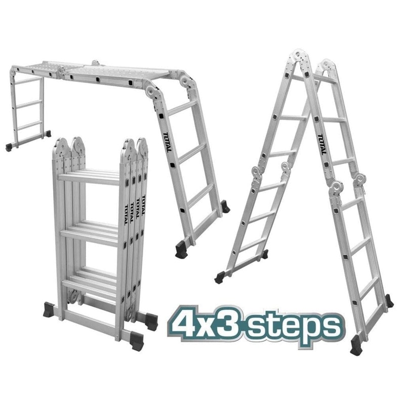 Total Multi-Purpose Aluminum Ladder 4×3 – THLAD04431