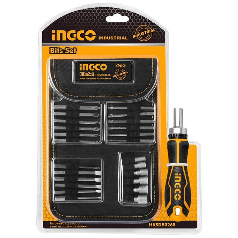 Ingco 26 Piece Ratchet Screwdriver Bit Set  – HKSDB0268