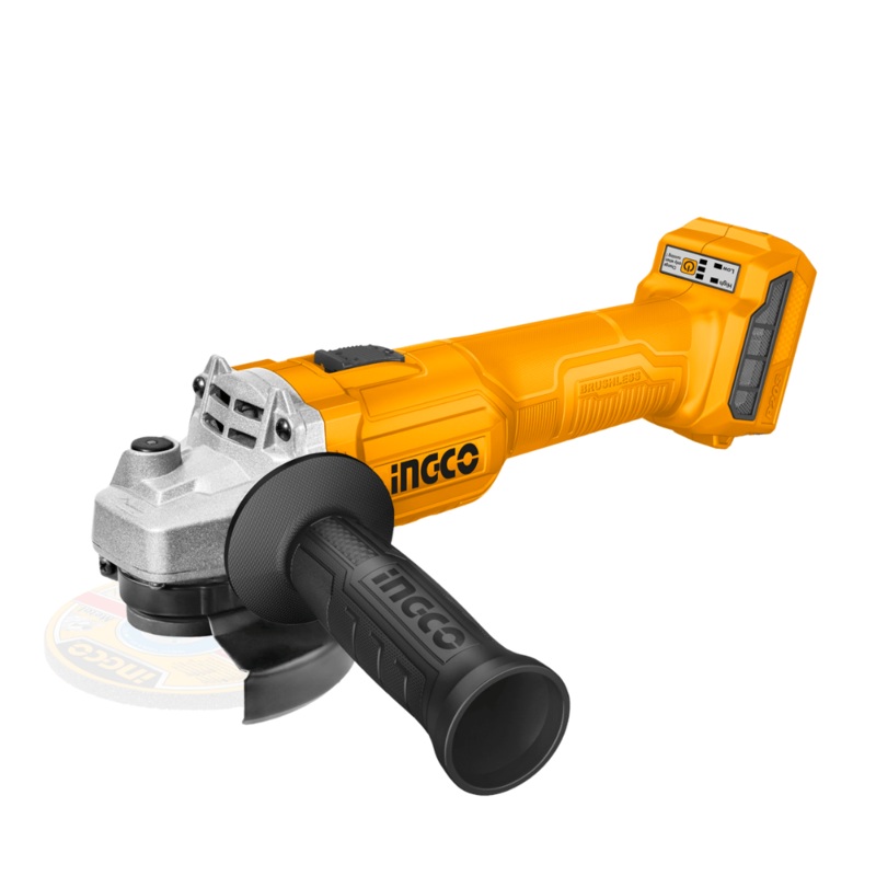 Ingco Brushless 4.5/115mm Lithium-Ion Cordless Angle Grinder 20V – CAGLI20157
