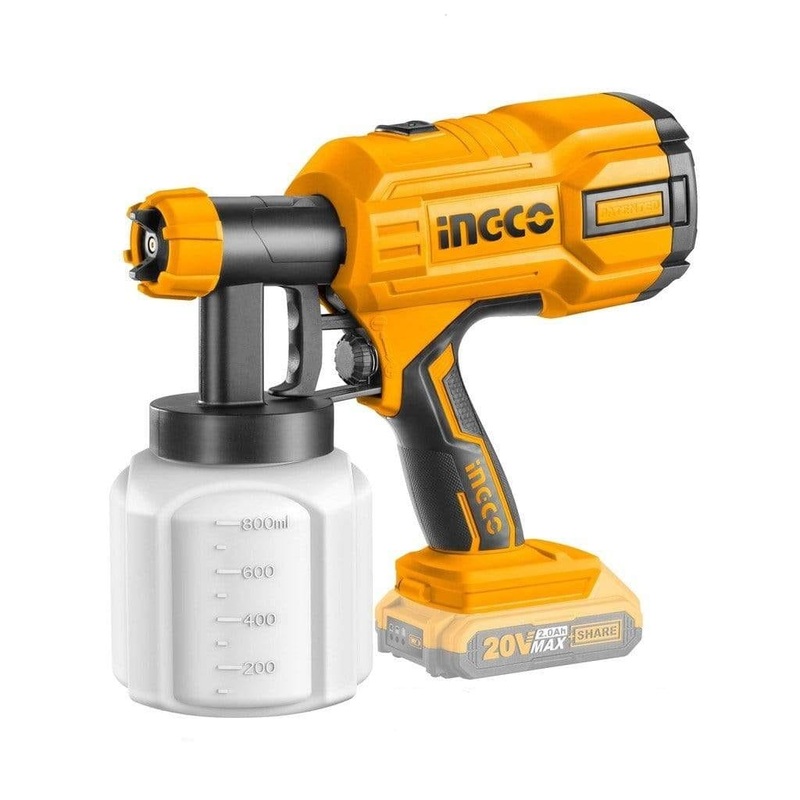 Ingco Lithium-Ion Cordless Spray Gun 20V 2.0Ah – CSGLI2003