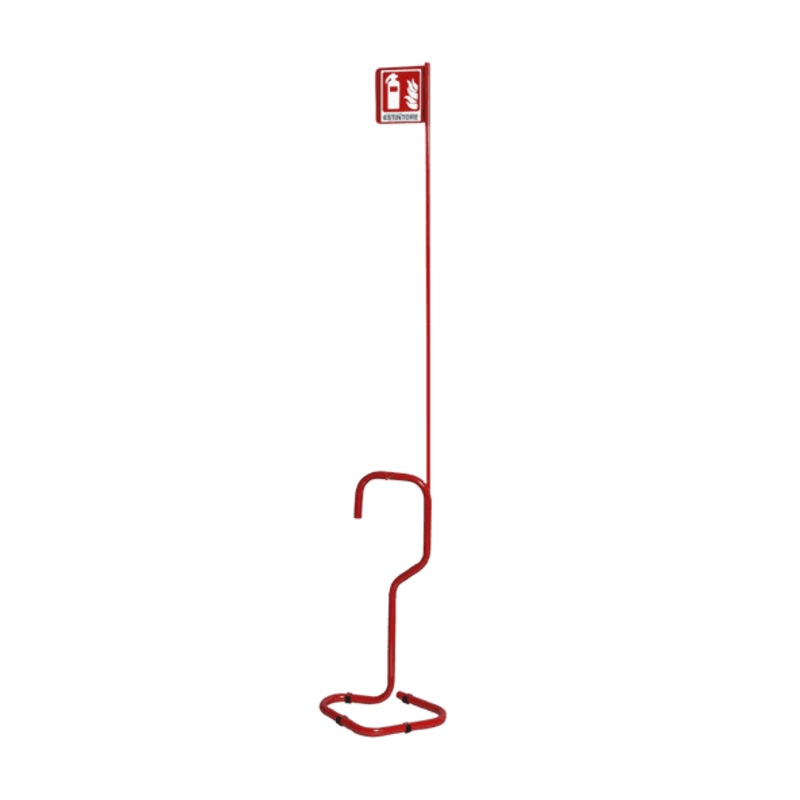 Portable Fire Extinguisher Stand With Pole & Sign
