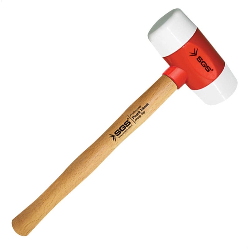 SGS 2 Sided Teflon Mallet Hammer with Wooden Handle 40mm – SGS732